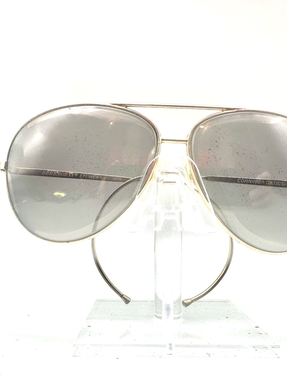 Serengeti 5260D Vintage Aviator Eyeglasses Gold Corning Optics Japan Frame Only